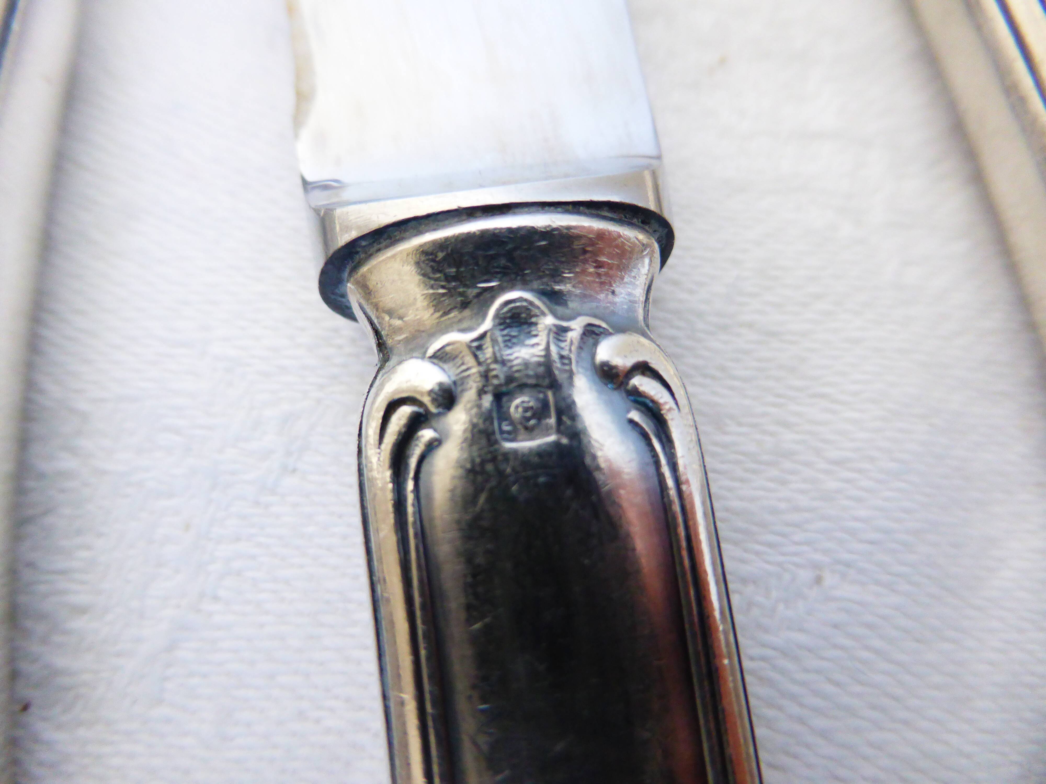 6 vintage knives in English silver metal hallmarked 2106273