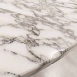 Marble chrome tulip table