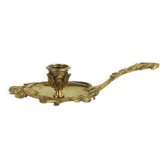 Art Nouveau candle holder in bronze by A Vogt