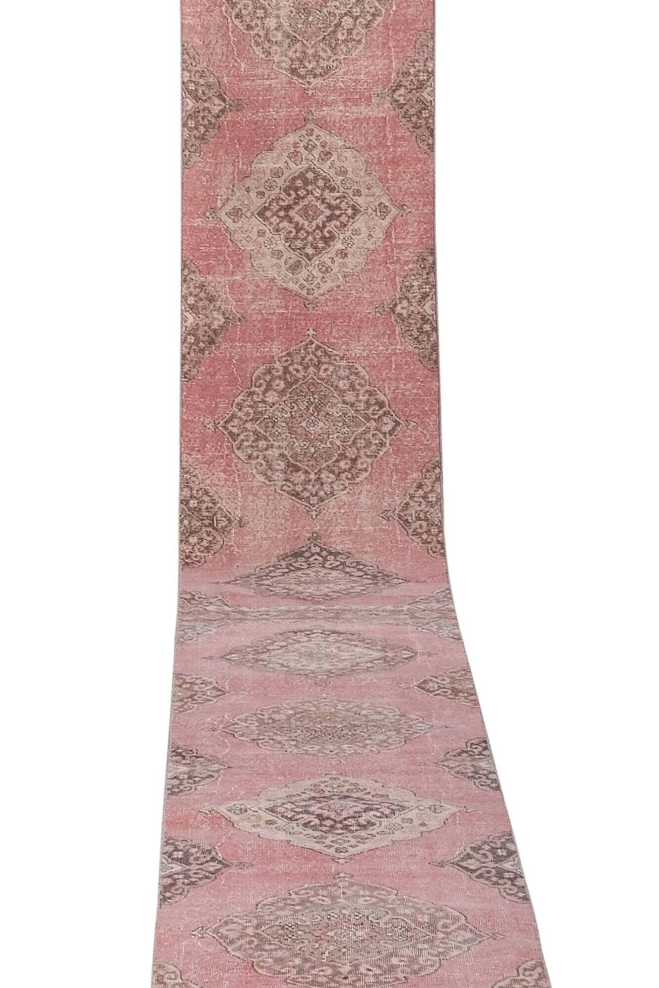 Vintage Turkish hallway rug 80x735 cm