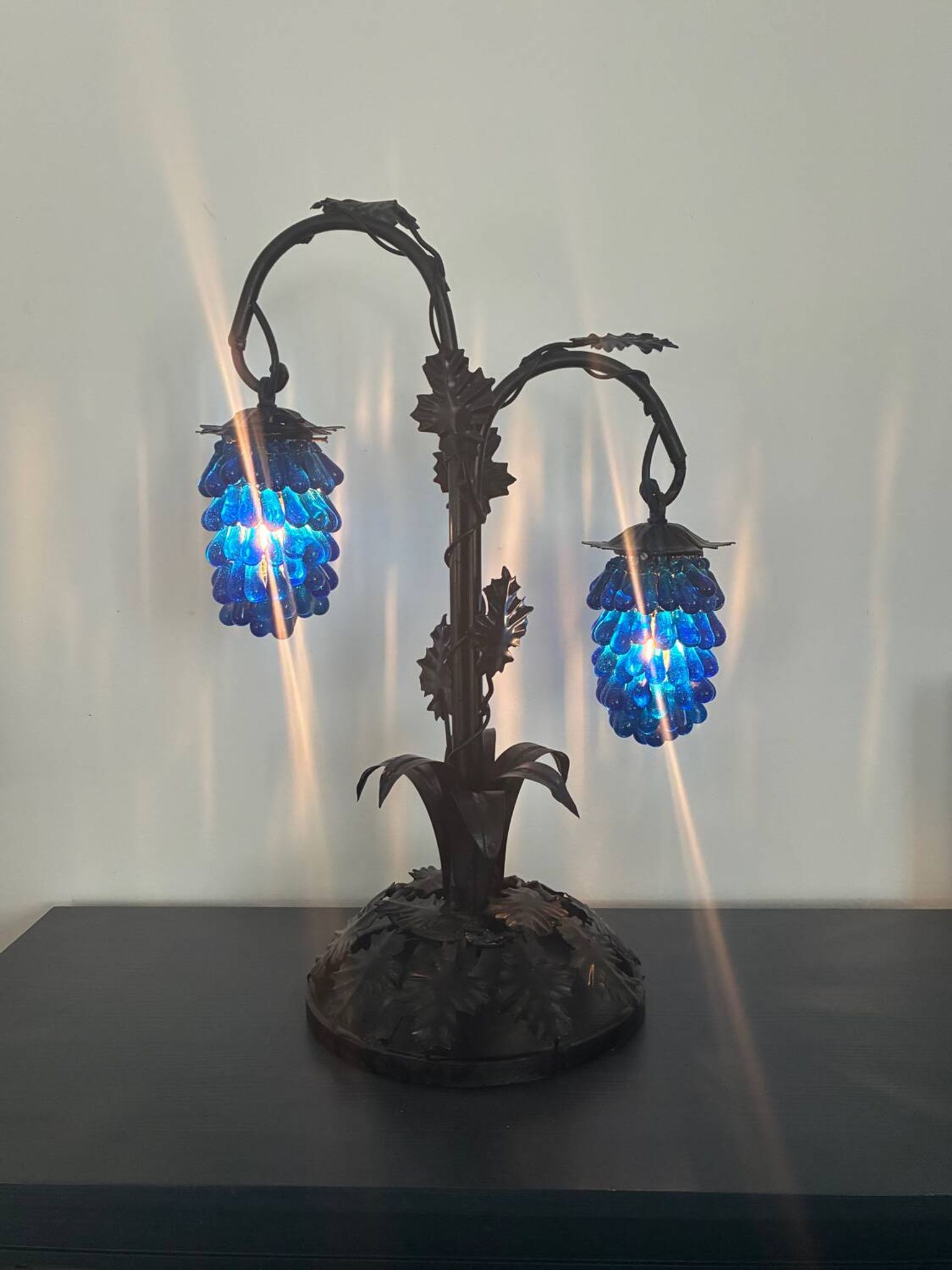 Grande lampe à poser Murano, grappe de raisins