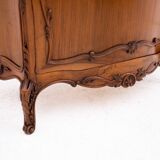 Walnut display case, France, around 1900.