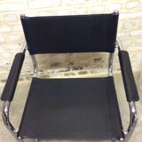 Chair leatherette and brass