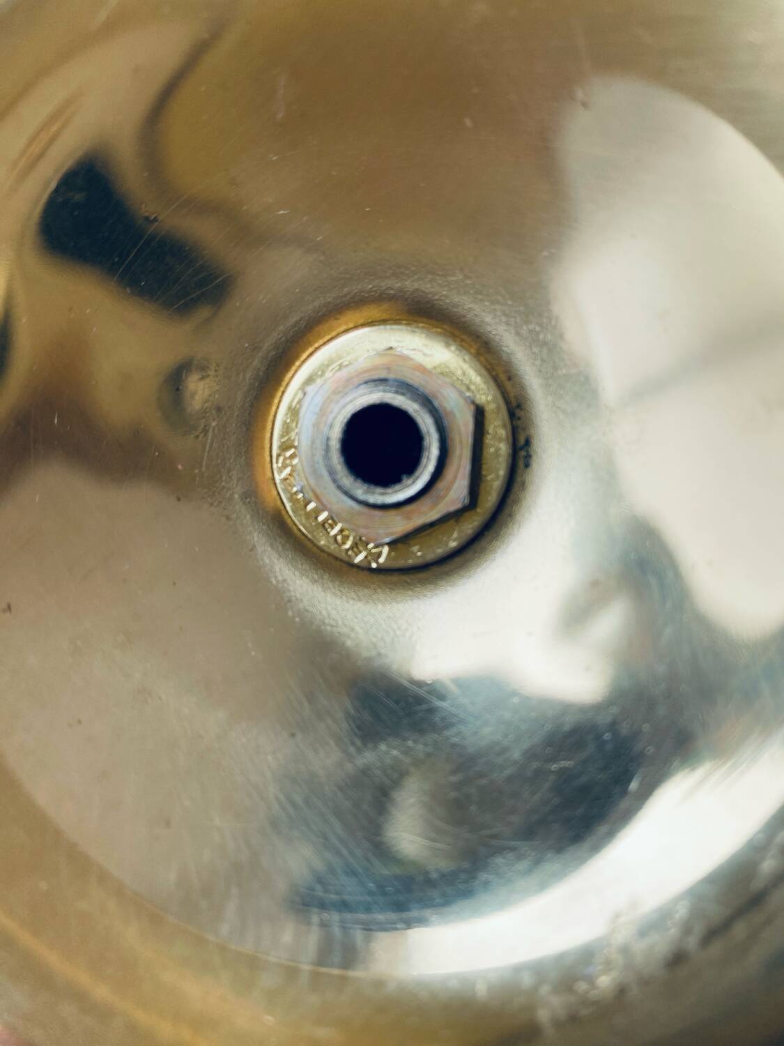 Candle holder with brass handle