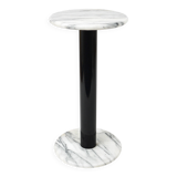 Postmodern pedestal table / plant stand in white Carrara marble, Italy, 1980s