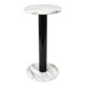 Table de piédestal / porte-plante postmoderne en marbre de Carrare blanc, Italie, années 1980