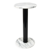 Table de piédestal / porte-plante postmoderne en marbre de Carrare blanc, Italie, années 1980