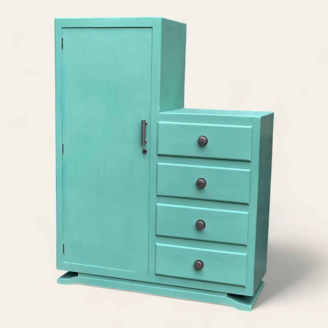 Asymmetrical Parisian art deco wardrobe 1940