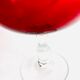 Red textured glass vase from the 60s 70s, Italy, Empoli