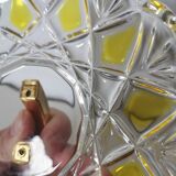 Bonbonnière, sucrier en verre transparent à facettes