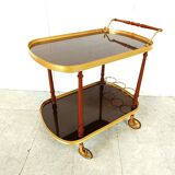 Desserte néoclassique en laiton, années 1960