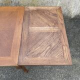 Small extendable table, regency style, solid wood, marquetry, vintage