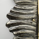 Mid-Century Modern Italian Brass and Leaves Murano Glass Wall Mirror