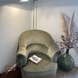 Floor lamp/reading lamp in gilded brass