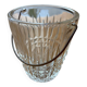 Seau  à glaçons en verre ,anse inox