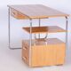 Bauhaus Writing Desk in Oak, Chrome-Plated Steel, Germany, 1930s