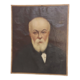 Portrait bearded man XlX the childcare sign