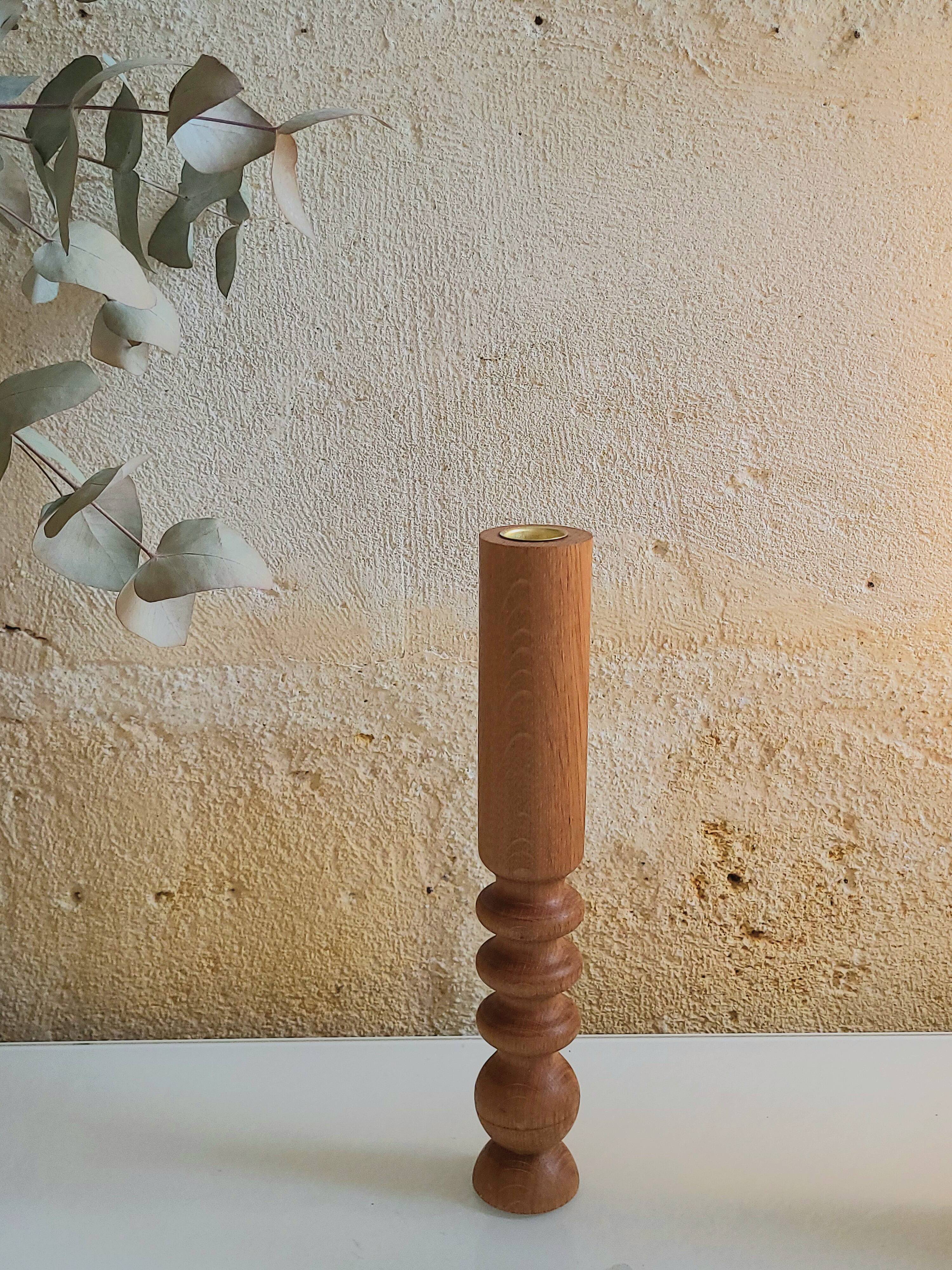 Candle holder - soliflore oak wood marceau