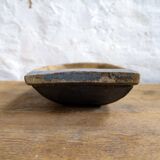 Swedish folk art, large unique blue farmer's bowl from the 19th century.