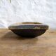 Swedish folk art, large unique blue farmer's bowl from the 19th century.