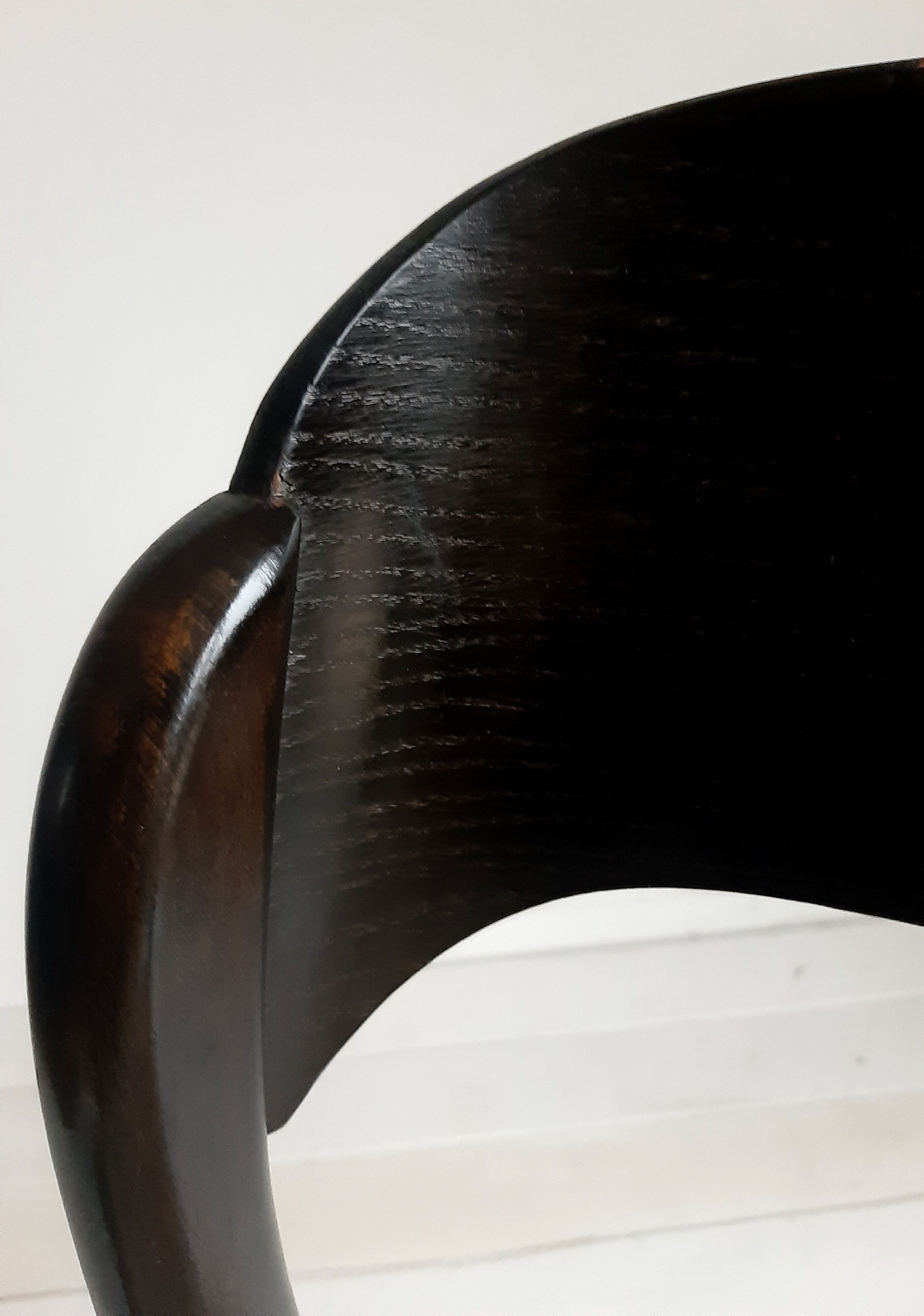 Duo of sleigh chairs