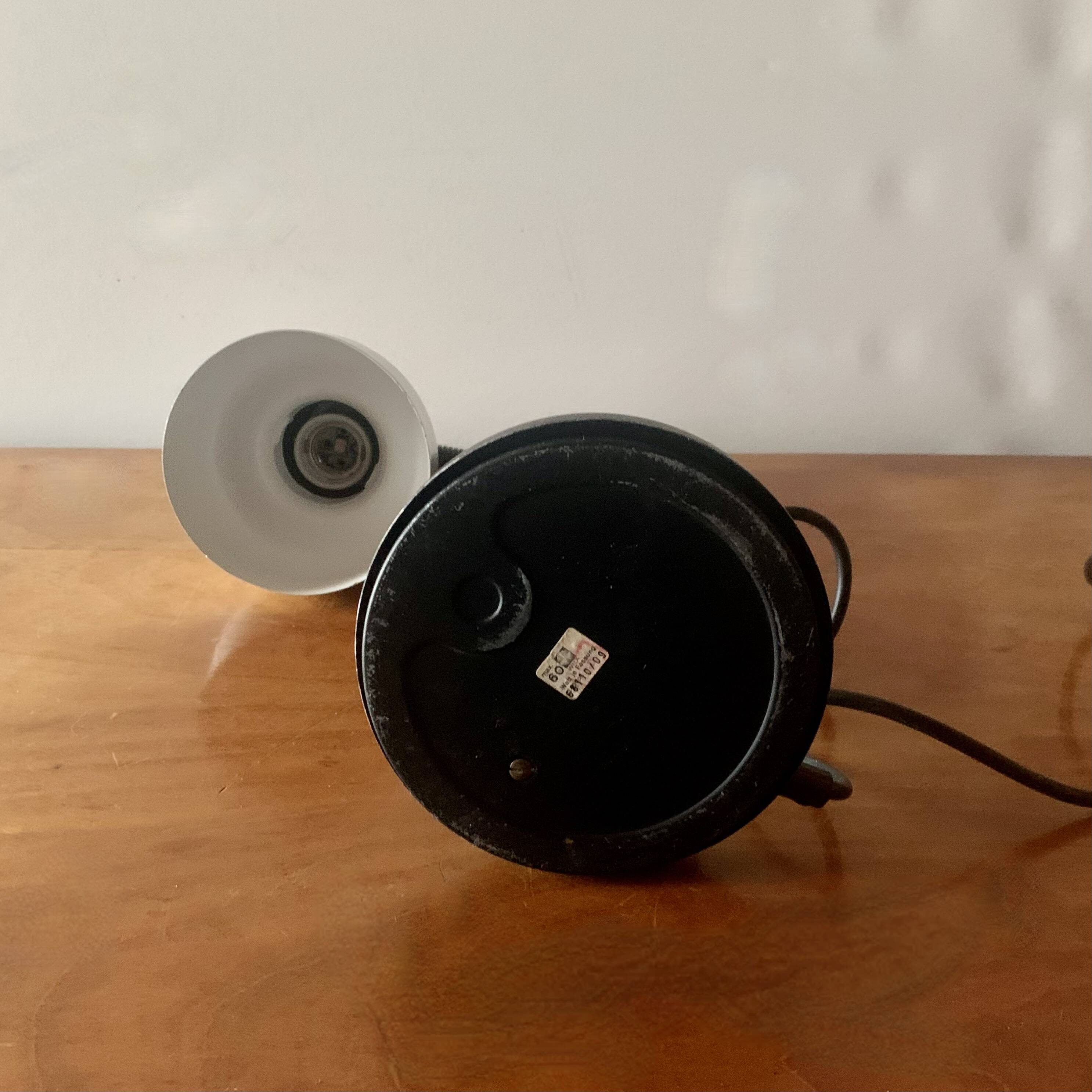 Vintage Wila desk lamp in black metal and aluminum