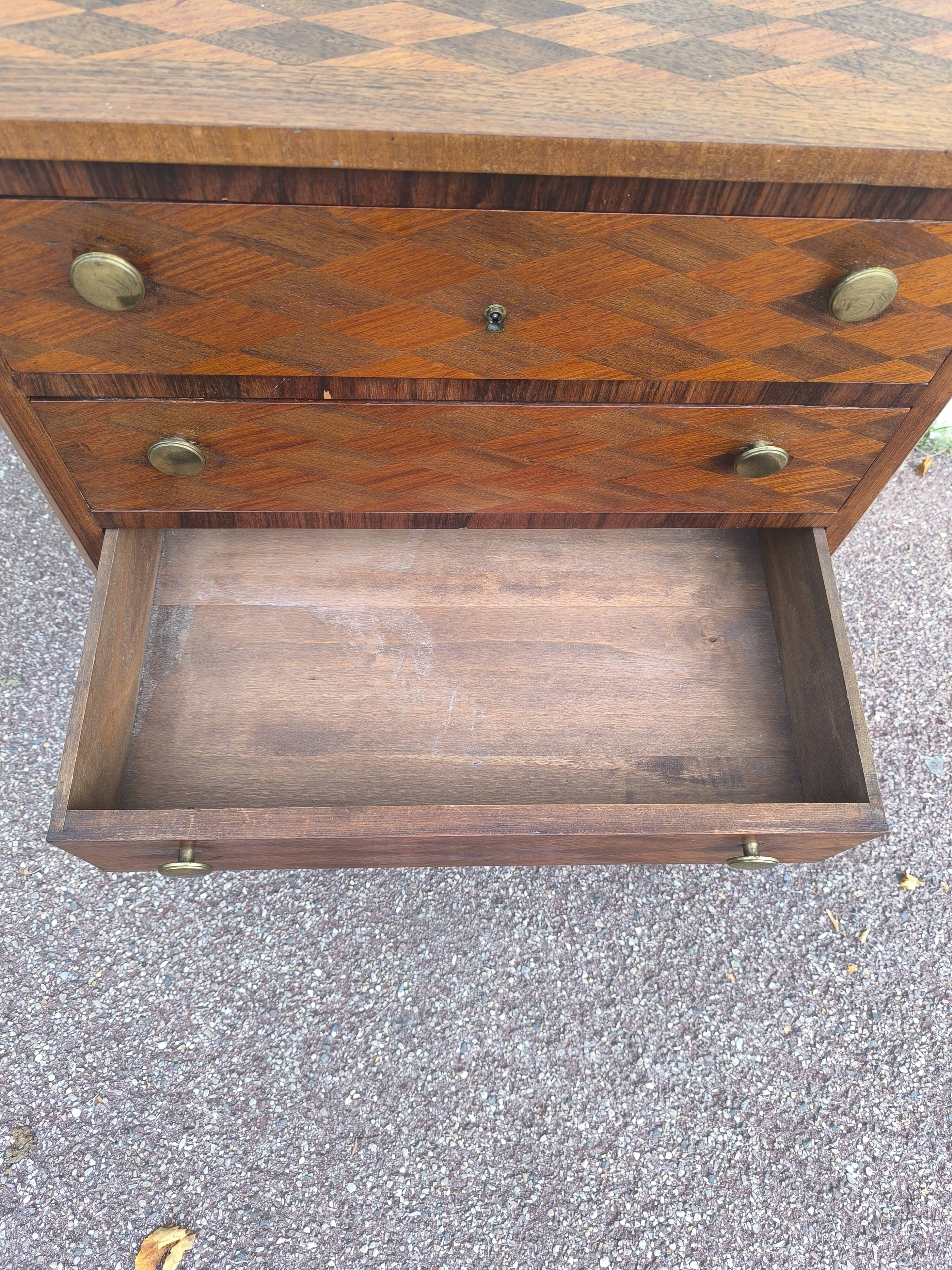 Small Louis XVI Style Marquetry Chest of Drawers Circa 1930/1950