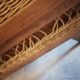 Children's wicker wooden wardrobe, 1960-70 vintage