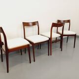 Set of 4 vintage Scandinavian teak chairs from the 60s