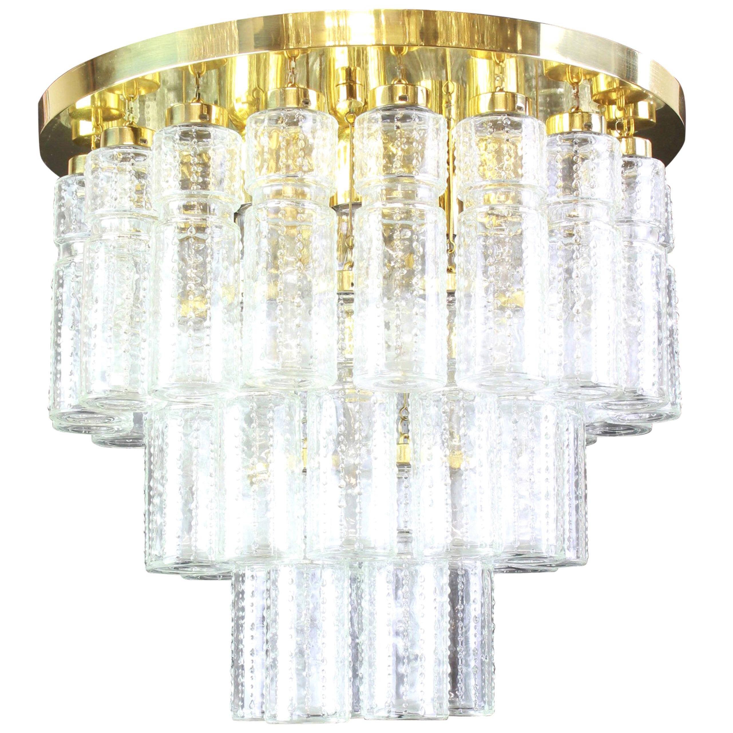 Glass chandelier from Limburg, Germany, 1960s