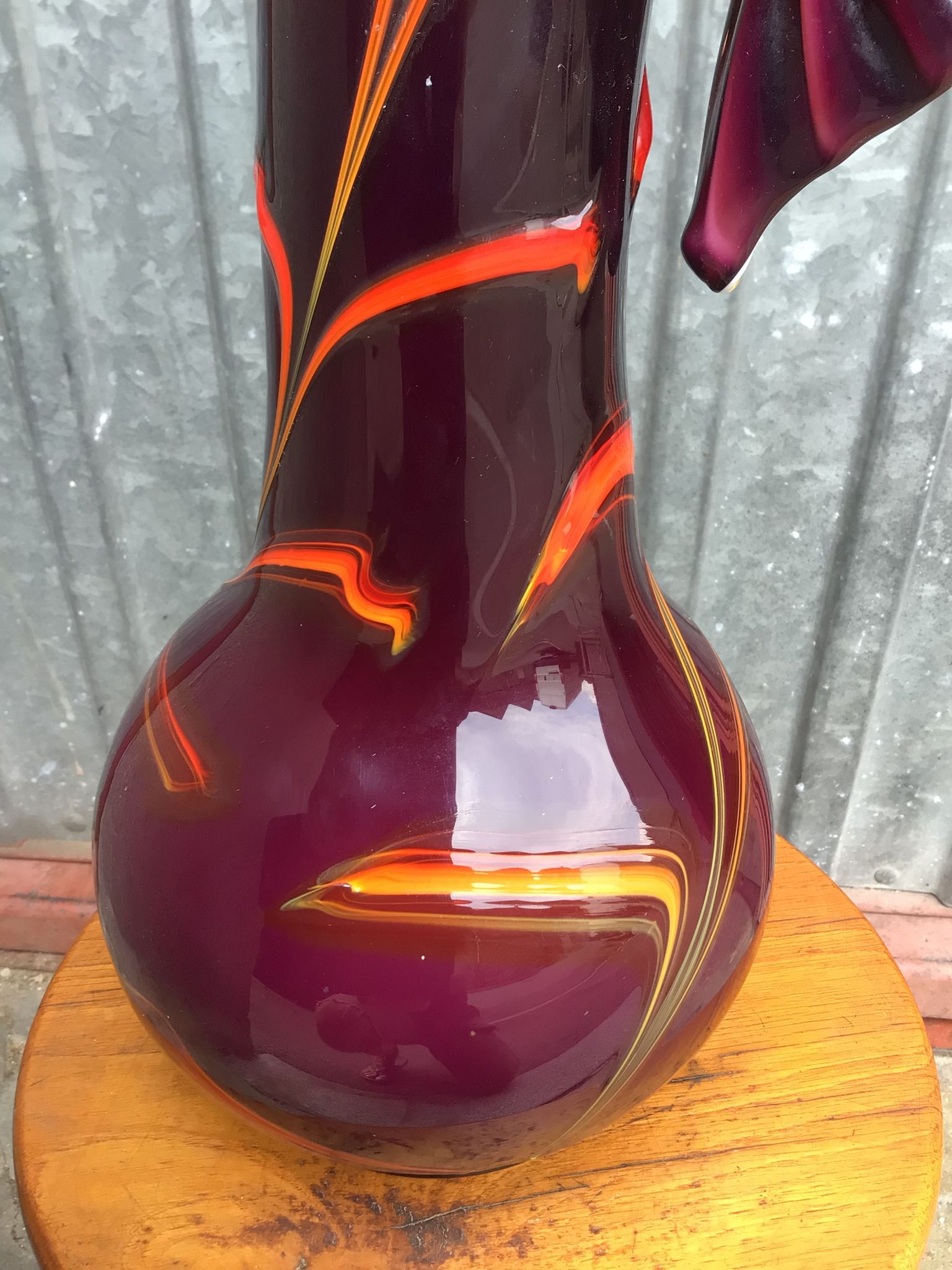 Spectacular Vase Murano vintage Shell 1950 blown
