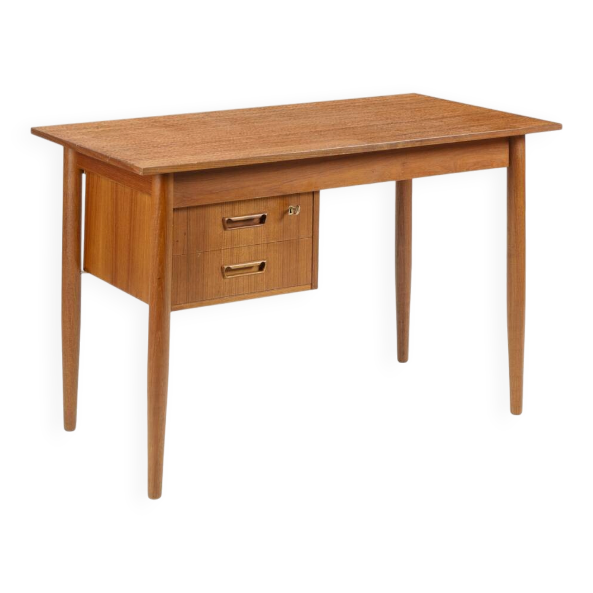 Scandinavian desk with mobile drawer unit and armchair, Denmark, 1960s
