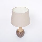 Handmade Danish Mid-Century Modern Stoneware Lamp with Graphic Pattern by Soholm