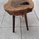 Vintage brutalist coffee table in solid walnut wood