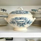 Lunéville tureen in iron clay, “Pheasants” service