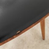 Set of 4 Baumann Menuet chairs in wood and compass feet