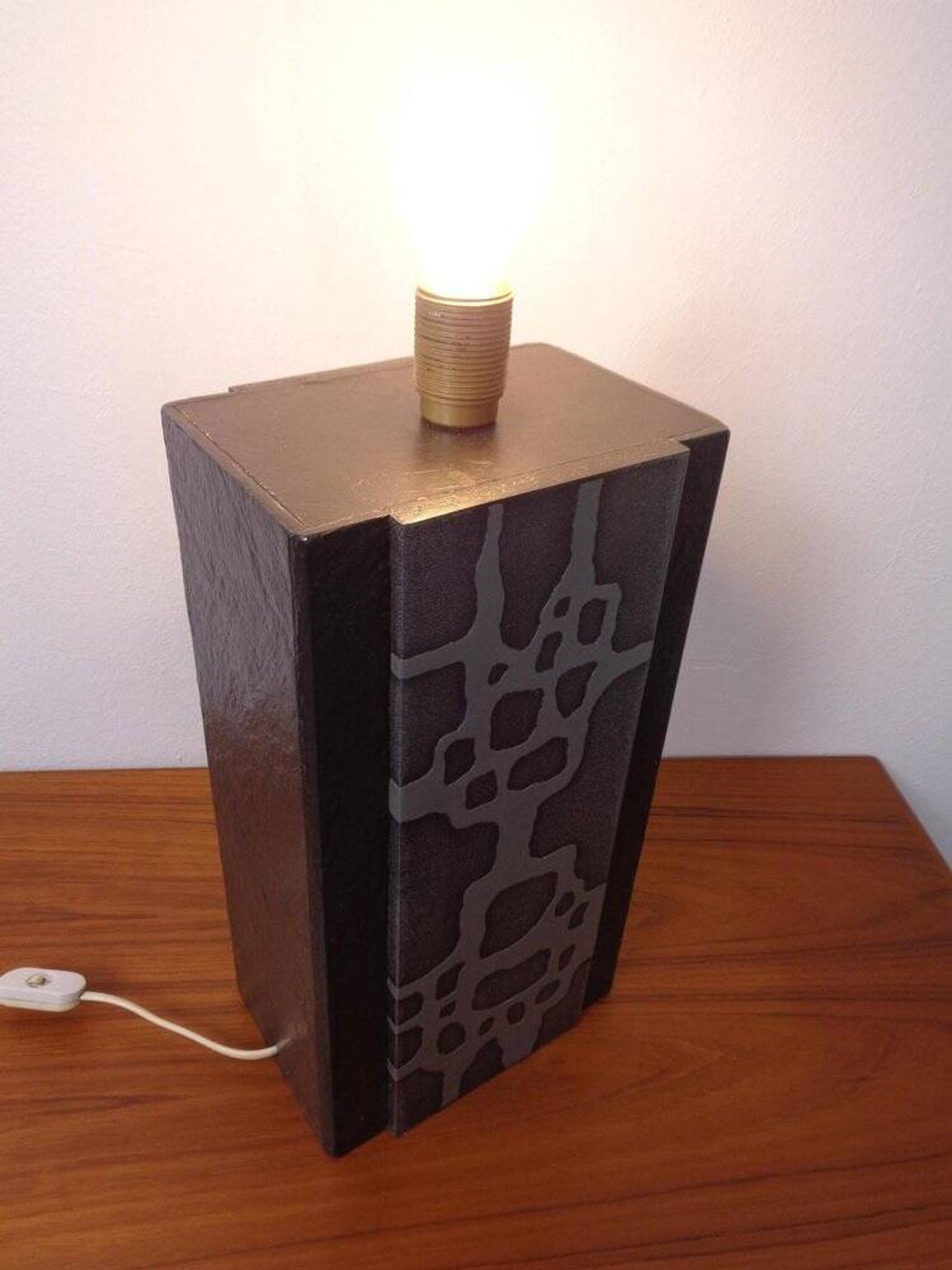 Brutalist Table Lamp from Temde, Switzerland, 1960s
