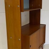 Vintage bookcase with compass feet from the 60s