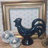 Coq pique fleurs zoomorphe bleu