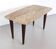 Table basse rectangulaire en hêtre par Paolo Buffa avec plateau en travertin rose