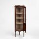 Vintage French Louis XV Style Corner Display Cabinet with Arched Glass, 195