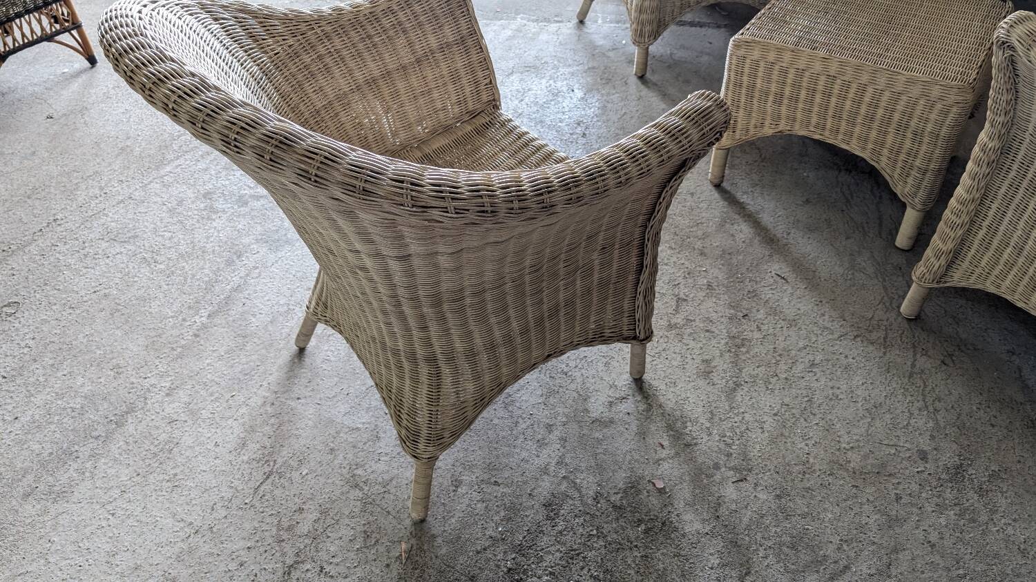 Vintage rattan lounge