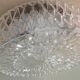 Plafonnier rond en verre pointes de diamants / vintage années 60-70