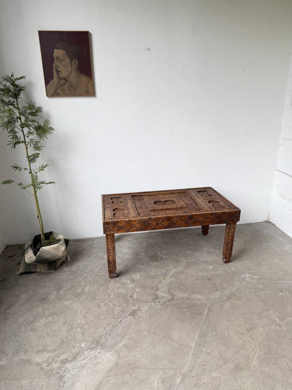 Savoyard folk art coffee table