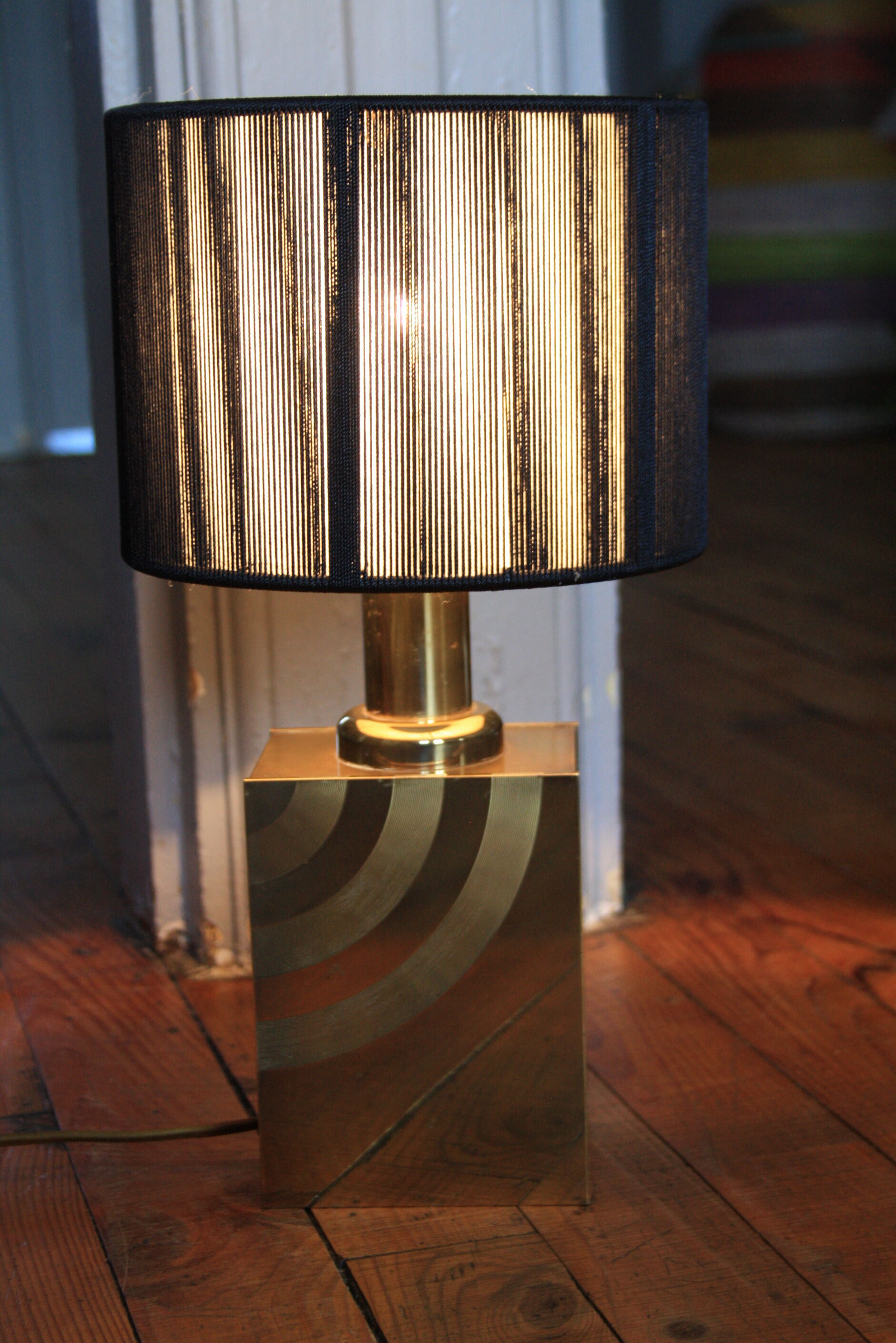 Vintage golden brass design lamp