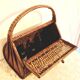 1960s wicker basket handbag