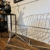 Old wrought iron garden bench