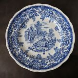 Set de 15 assiettes plates à motifs anglais Lunéville