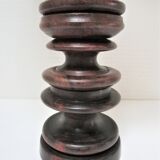 Wood lamp turned vintage rope blinds