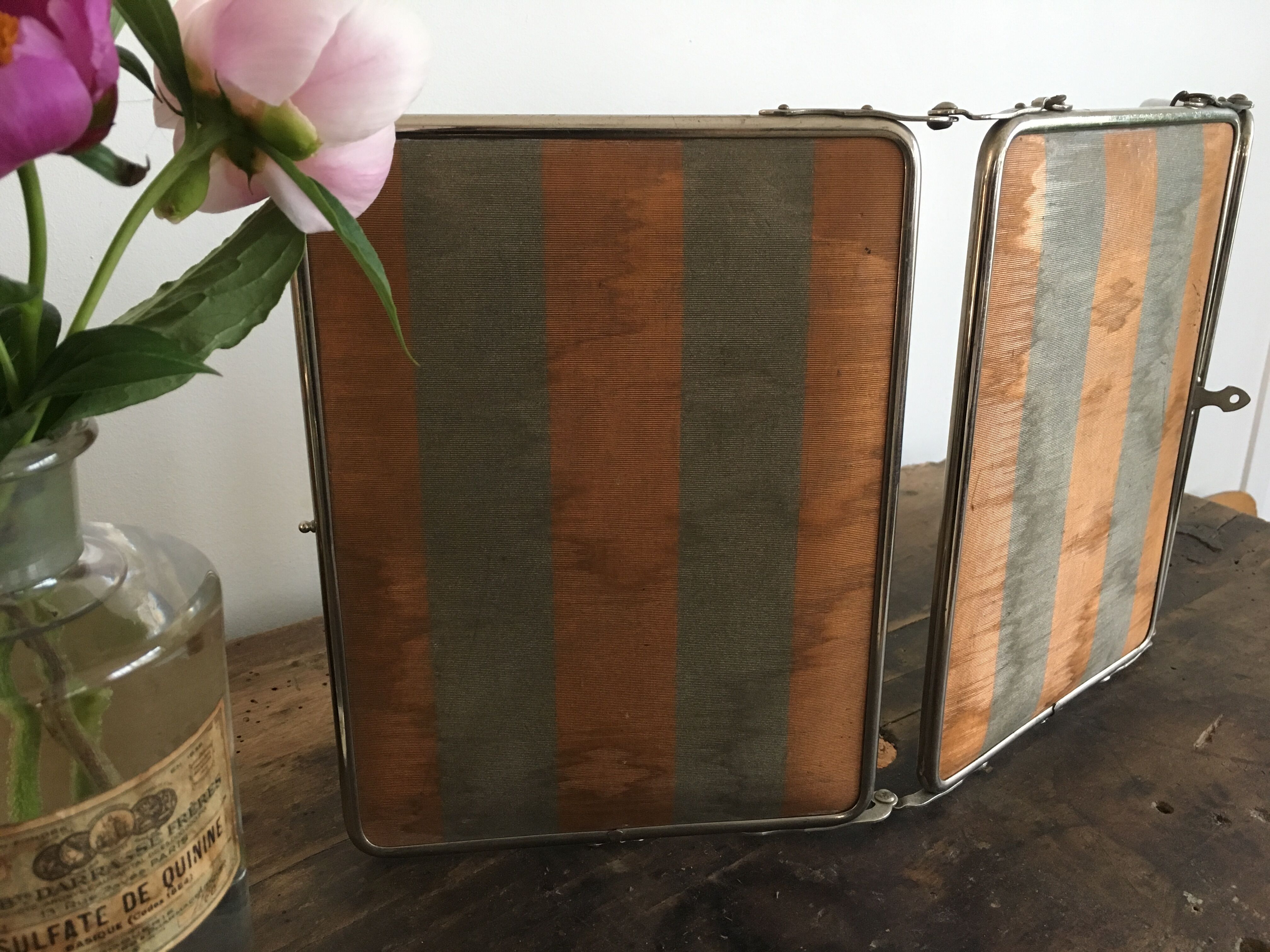 Barber vintage triptych mirror 24x60cm